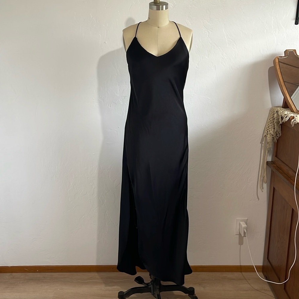 Tru Blu bias slip dress with slit